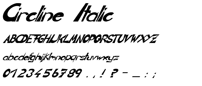 CIRCLINE Italic font